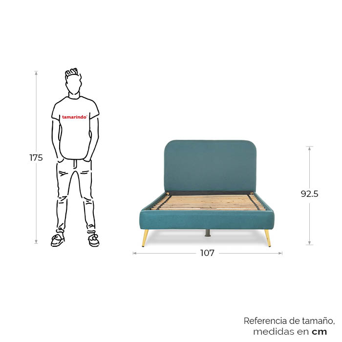 Cama Individual Tela Azul Claro Tonat | Camas | recamaras